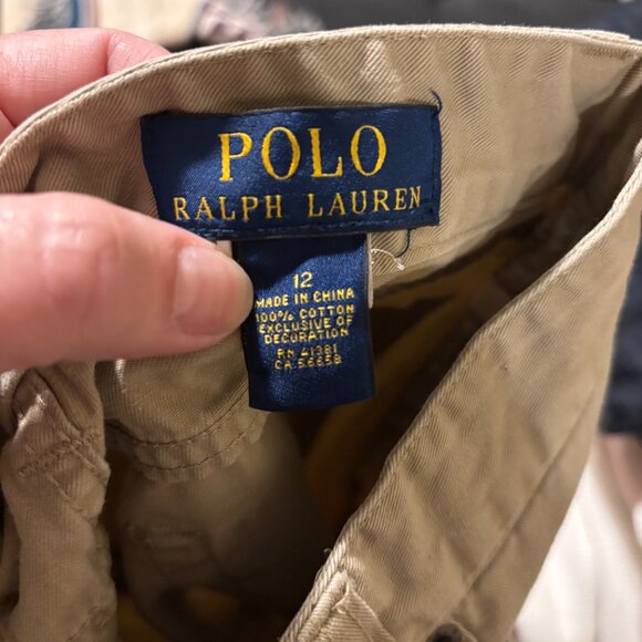 POLO Ralph Lauren Boys Khaki Denim Jeans ~ Size: 12 - Picture 5 of 5